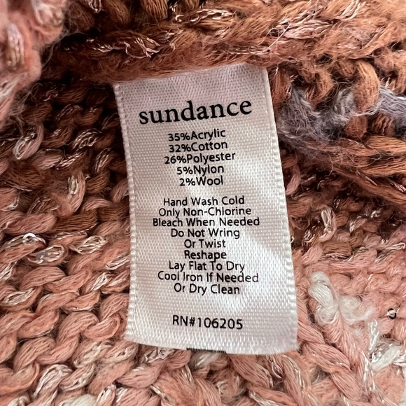Sundance Cowl Neck Southwest Chunky Knit Sweater Boho Size M - Picture 9 of 13